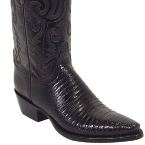 Lucchese Black Lizard Western Boots